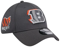 New Era Men's Cincinnati Bengals 2024 NFL Draft Graphite 39Thirty Stretch Fit Hat