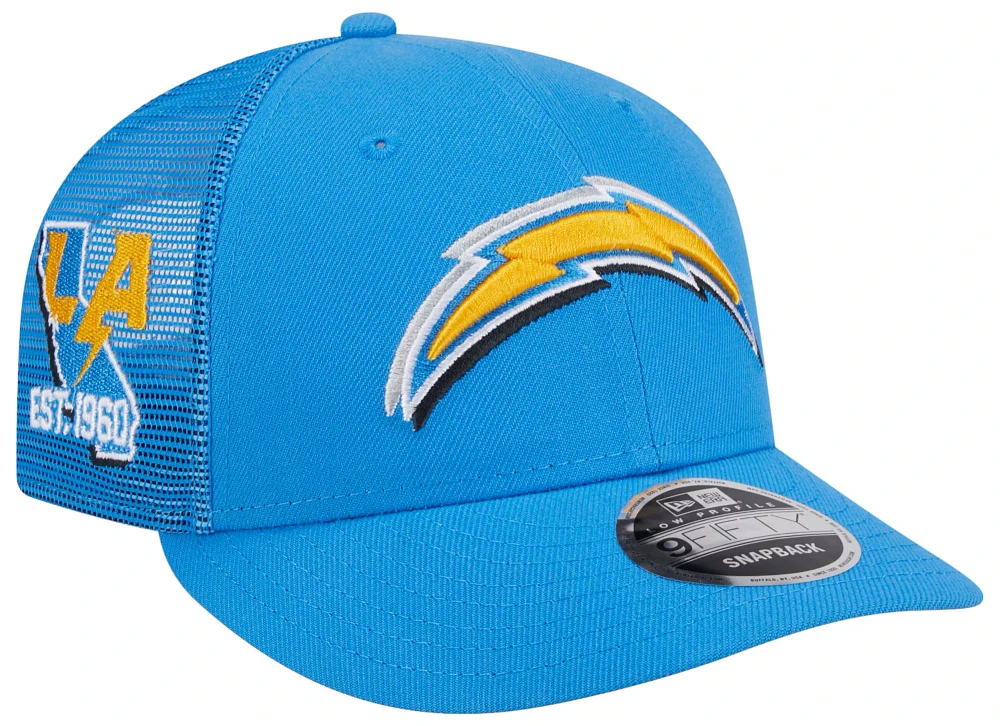 New Era Men's Los Angeles Chargers 2024 NFL Draft Blue Low Profile 9Fifty Adjustable Hat