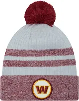 New Era Men's Washington Commanders Patch Grey Knit Beanie