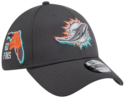 New Era Men's Miami Dolphins 2024 NFL Draft Graphite 39Thirty Stretch Fit Hat