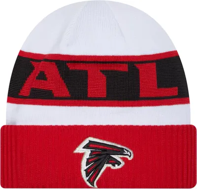 New Era Men's Atlanta Falcons 2023 Sideline White Tech Knit Beanie