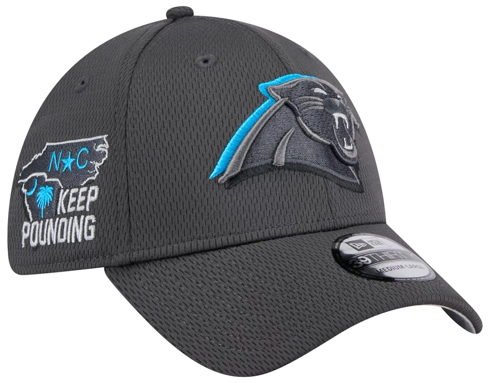 New Era Men's Carolina Panthers 2024 NFL Draft Graphite 39Thirty Stretch Fit Hat