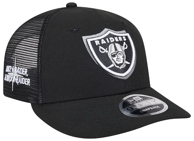 New Era Men's Las Vegas Raiders 2024 NFL Draft Black Low Profile 9Fifty Adjustable Hat