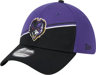 New Era Men's Baltimore Ravens 2023 Sideline Alternate Black 39Thirty Stretch Fit Hat