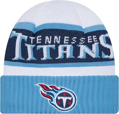 New Era Men's Tennessee Titans 2023 Sideline White Tech Knit Beanie