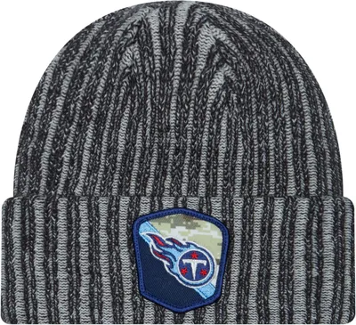 New Era Men's Tennessee Titans 2023 Salute to Service Black Knit Beanie