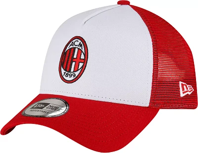 New Era Adult AC Milan 2024 Logo Red Trucker Hat