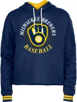 New Era Women's Milwaukee Brewers Navy Hoodie