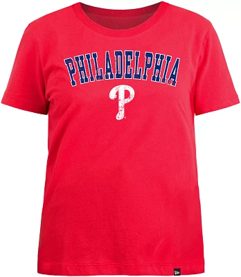 New Era Apparel Women's Philadelphia Phillies Red Wordmark T-Shirt