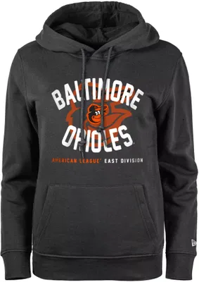 New Era Apparel Women's Baltimore Orioles Black Pullover Hoodie