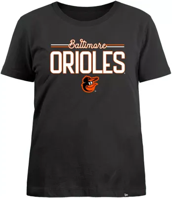 New Era Apparel Women's Baltimore Orioles Black T-Shirt