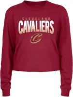 New Era Women's Cleveland Cavaliers Red Logo Long Sleeve Shirt