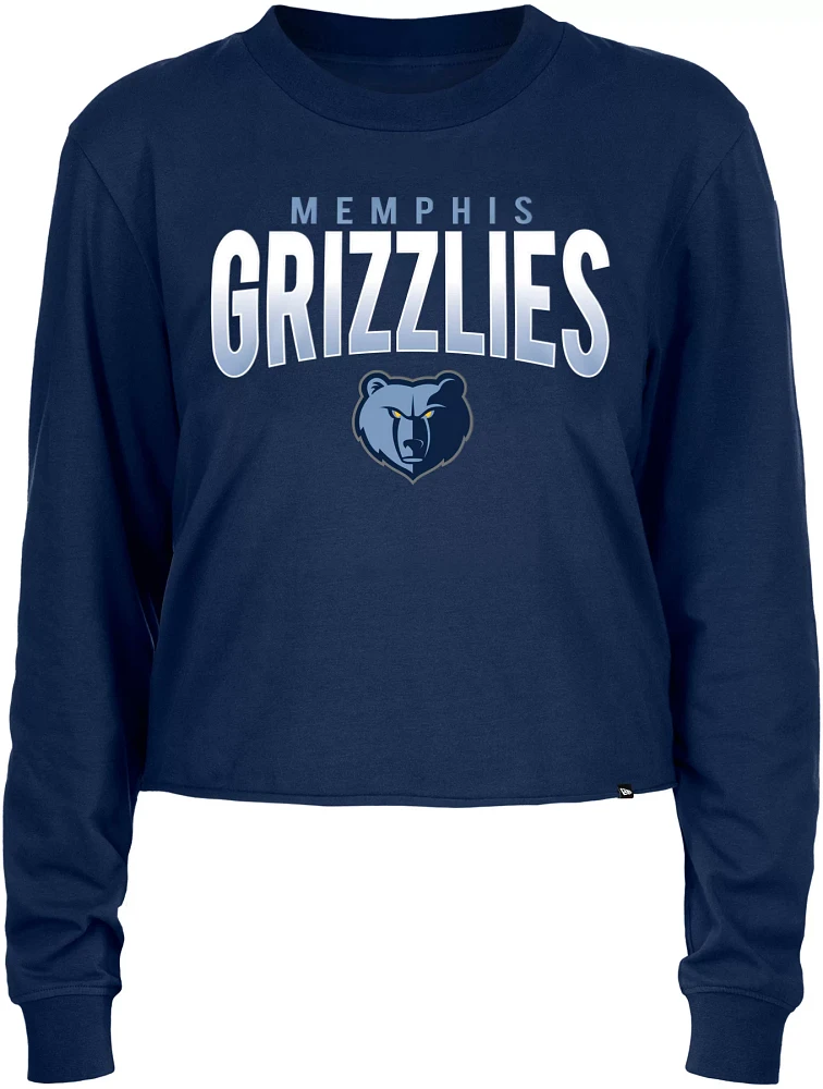 New Era Women's Memphis Grizzlies Blue Logo Long Sleeve Shirt