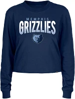 New Era Women's Memphis Grizzlies Blue Logo Long Sleeve Shirt