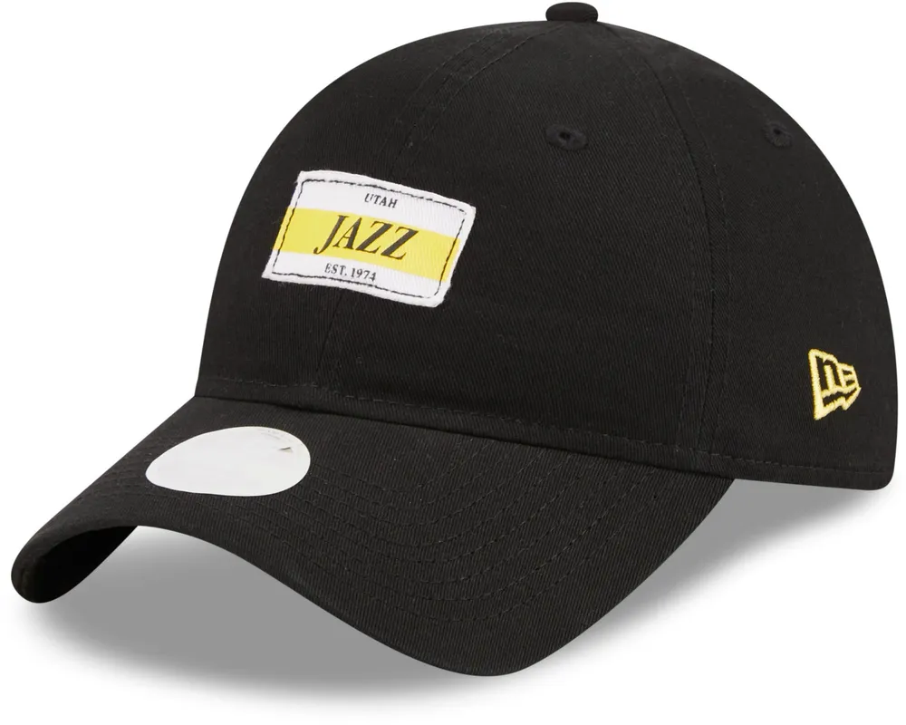 New Era Women's Utah Jazz Black Stamp 9Twenty Adjustable Hat