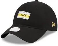 New Era Women's Utah Jazz Black Stamp 9Twenty Adjustable Hat