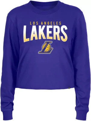 New Era Women's Los Angeles Lakers Purple Logo Long Sleeve Shirt