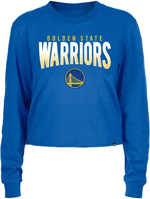 New Era Women's Golden State Warriors Blue Logo Long Sleeve Shirt