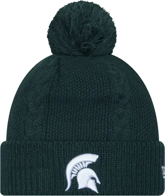 New Era Women's Michigan State Spartans Green Cable Knit Beanie