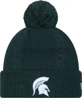 New Era Women's Michigan State Spartans Green Cable Knit Beanie