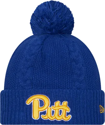 New Era Women's Pitt Panthers Blue Cable Knit Beanie