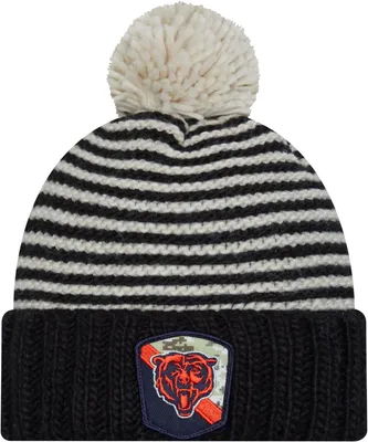 New Era Women's Chicago Bears 2023 Salute to Service Black Knit Beanie