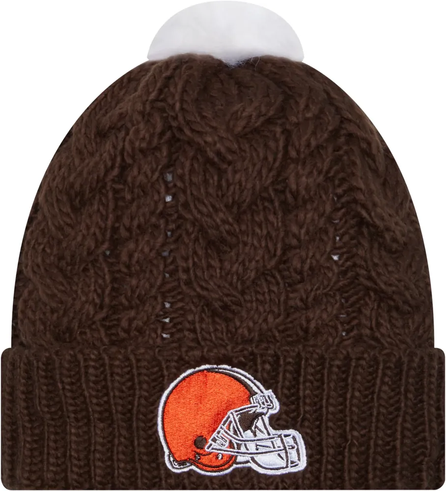 New Era Women's Cleveland Browns Pom Knit Beanie