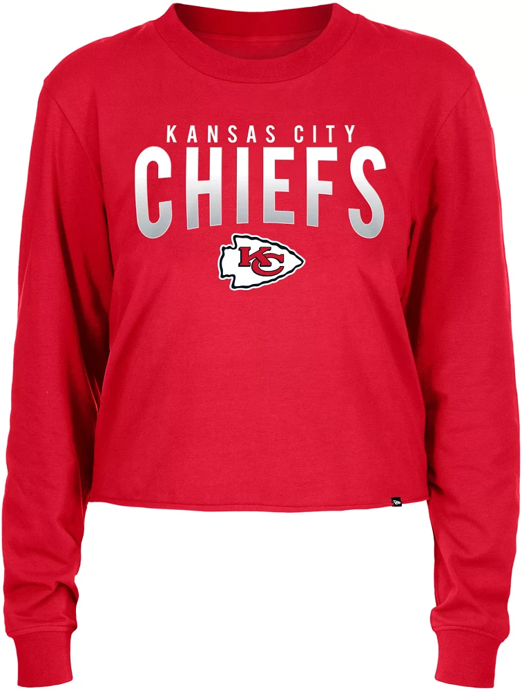 New Era Women's Kansas City Chiefs Red Sporty Long Sleeve Crop Top