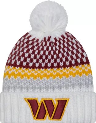 New Era Women's Washington Commanders 2023 Sideline White Knit Beanie