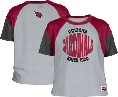 New Era Women's Arizona Cardinals Color Block Grey T-Shirt