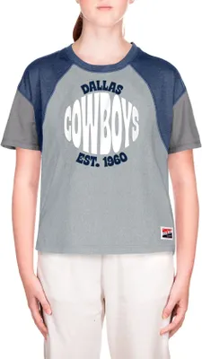 New Era Women's Dallas Cowboys Color Block Grey T-Shirt