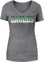 New Era Women's Philadelphia Eagles Legacy Graphic Grey V-Neck T-Shirt