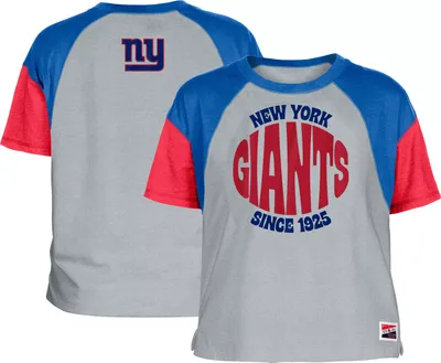 New Era Women's York Giants Color Block Grey T-Shirt
