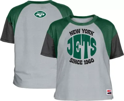 New Era Women's York Jets Color Block Grey T-Shirt