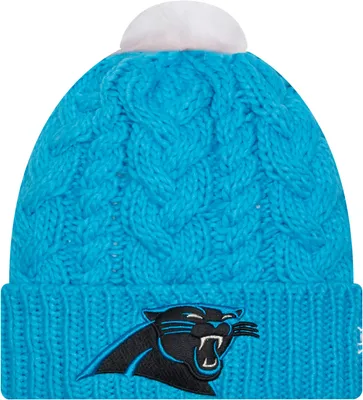 New Era Women's Carolina Panthers Throwback Pom Knit Beanie