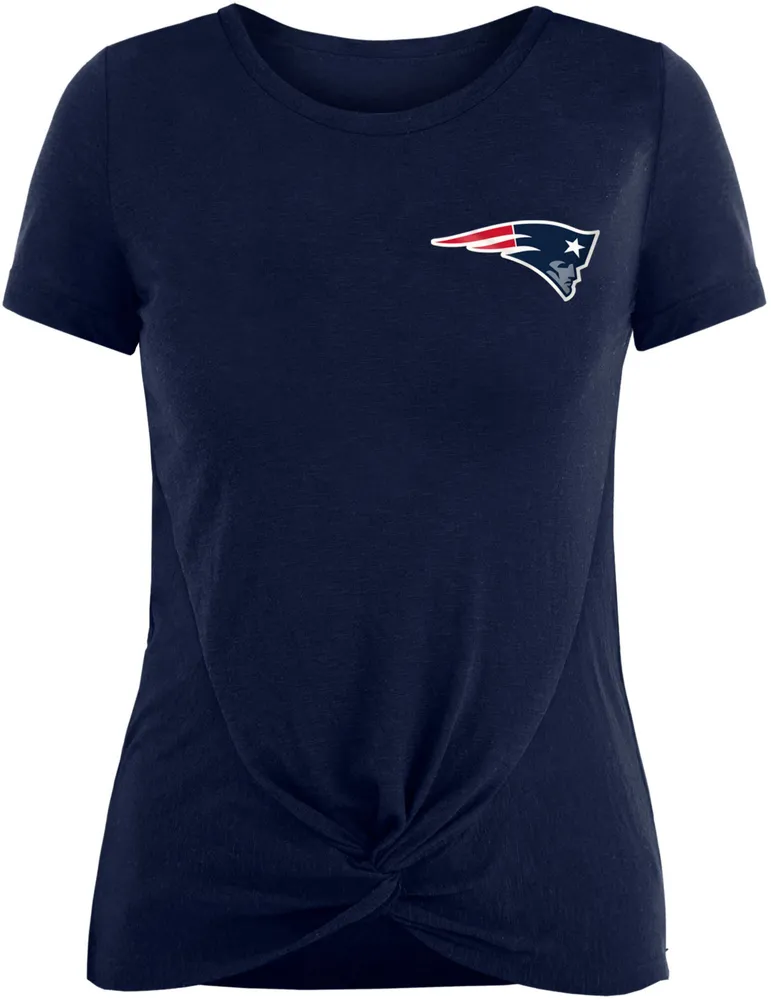 New Era Women's England Patriots Twist Front Navy T-Shirt