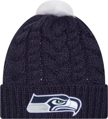 New Era Women's Seattle Seahawks Pom Knit Beanie