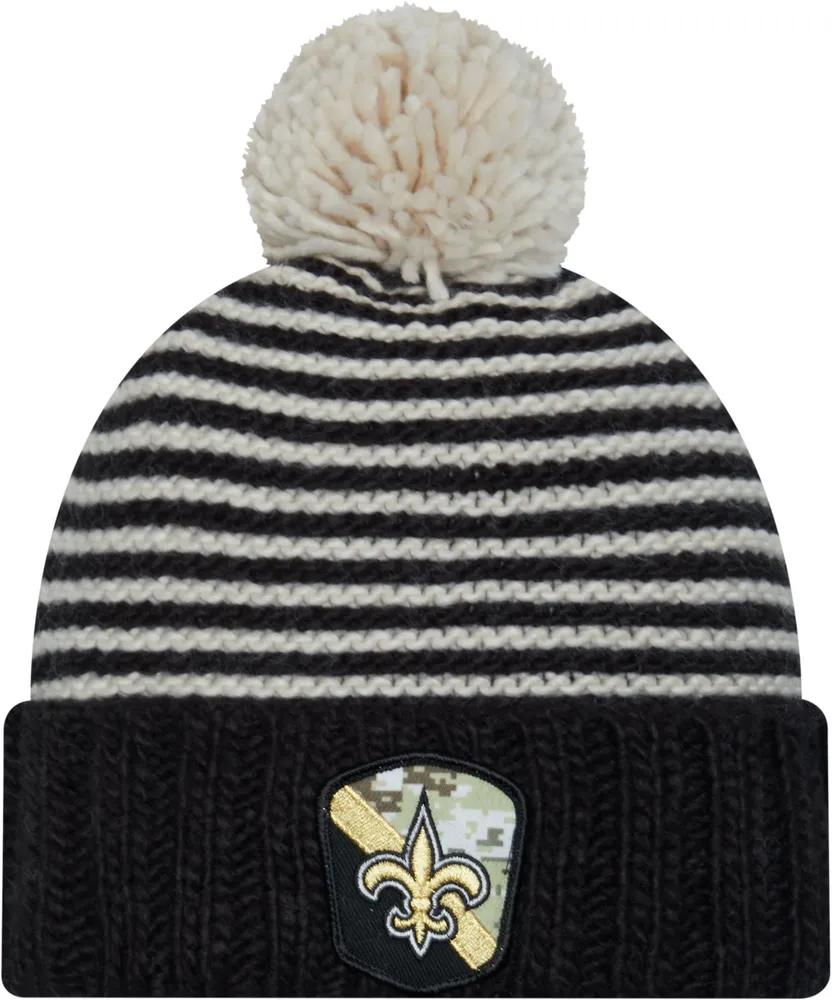 New Era Women's New Orleans Saints 2023 Salute to Service Black Knit Beanie