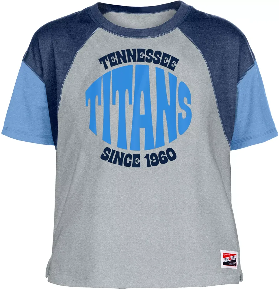 New Era Women's Tennessee Titans Color Block Grey T-Shirt