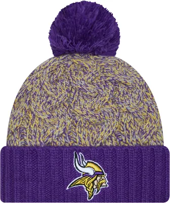 New Era Women's Minnesota Vikings Marled Throwback Knit Beanie