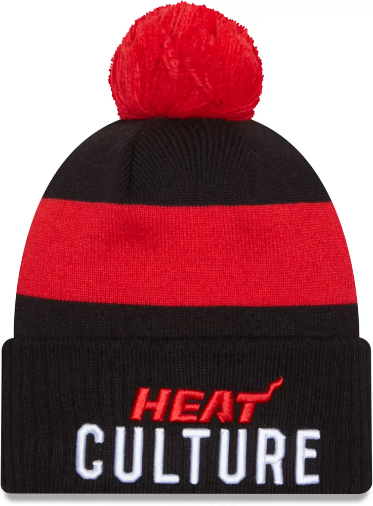 New Era Youth 2023-24 City Edition Miami Heat Knit Hat