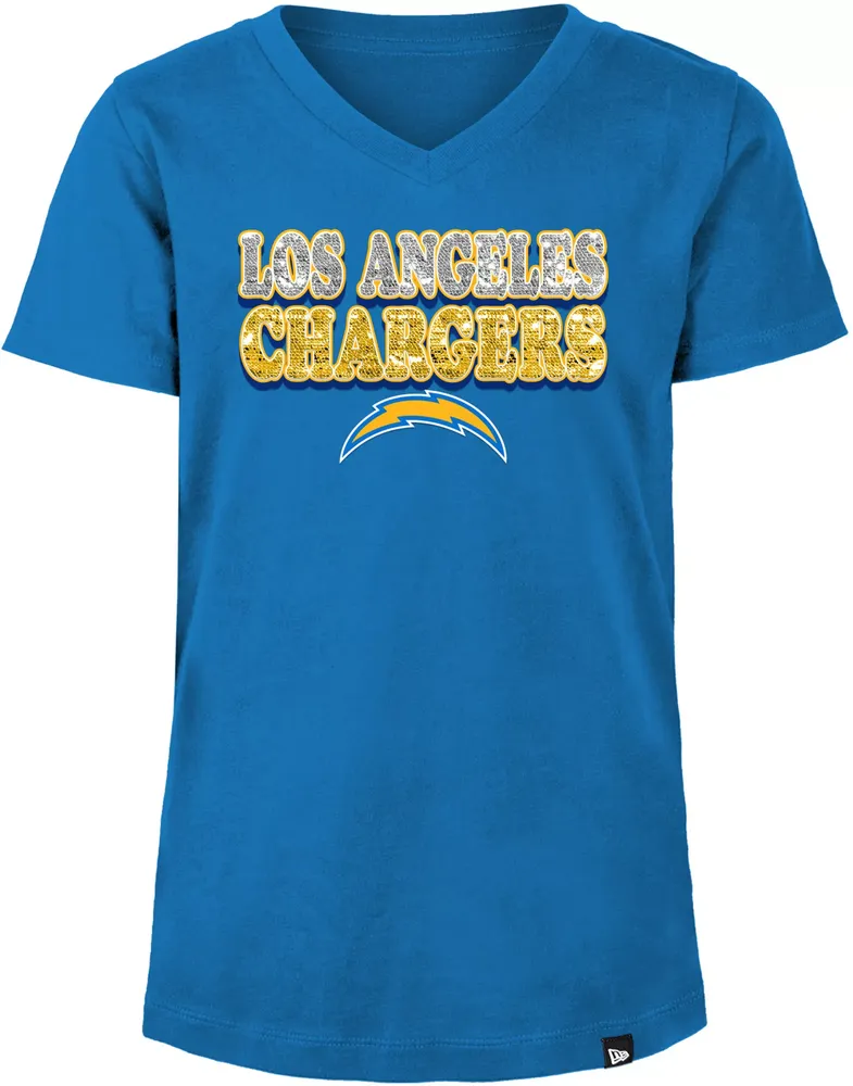 New Era Girls' Los Angeles Chargers Sequins  T-Shirt