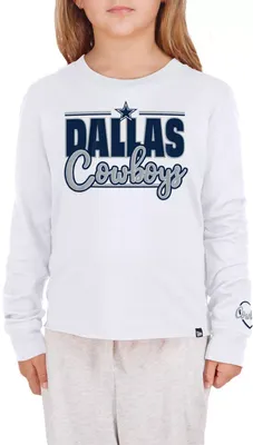NFL Team Apparel Youth Dallas Cowboys Star Long Sleeve White T-Shirt