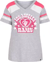 New Era Little Kids' Los Angeles Rams Glitter Star Grey T-Shirt