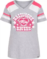 New Era Girls' Baltimore Ravens Glitter Star T-Shirt