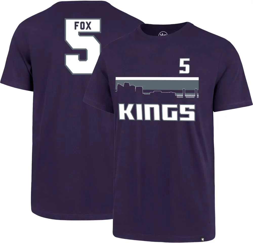 '47 Men's Sacramento Kings De'Aaron Fox #5 Purple T-Shirt