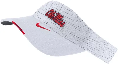 Nike Men's Ole Miss Rebels White Aero Football Sideline Visor