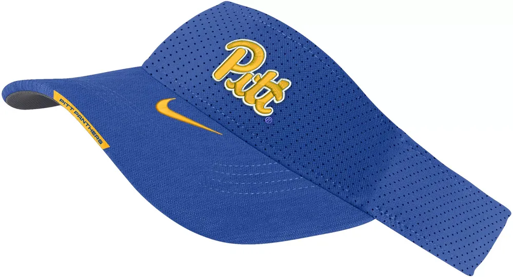 Nike Men's Pitt Panthers Blue Aero Football Sideline Visor