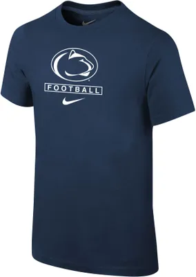 Nike Youth Penn State Nittany Lions Blue Football Core Cotton T-Shirt