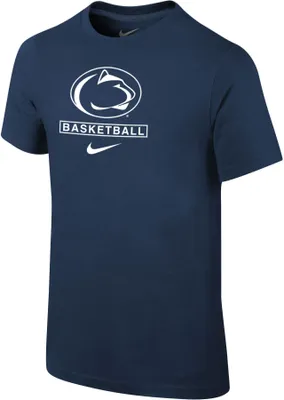 Nike Youth Penn State Nittany Lions Blue Basketball Core Cotton T-Shirt